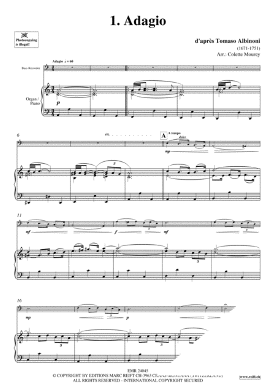 40 Greatest Baroque Hits Volume 1 Bass Recorder scores gallery preview page 3