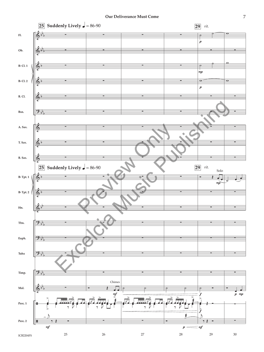 Our Deliverance Must Come (Score) Concert Band scores gallery preview page 8