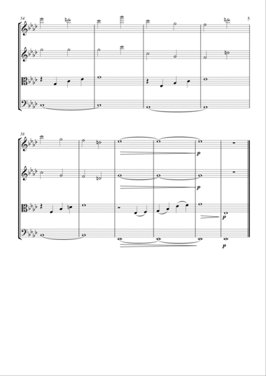 Kingdom Hearts Theme String Quartet scores gallery preview page 5