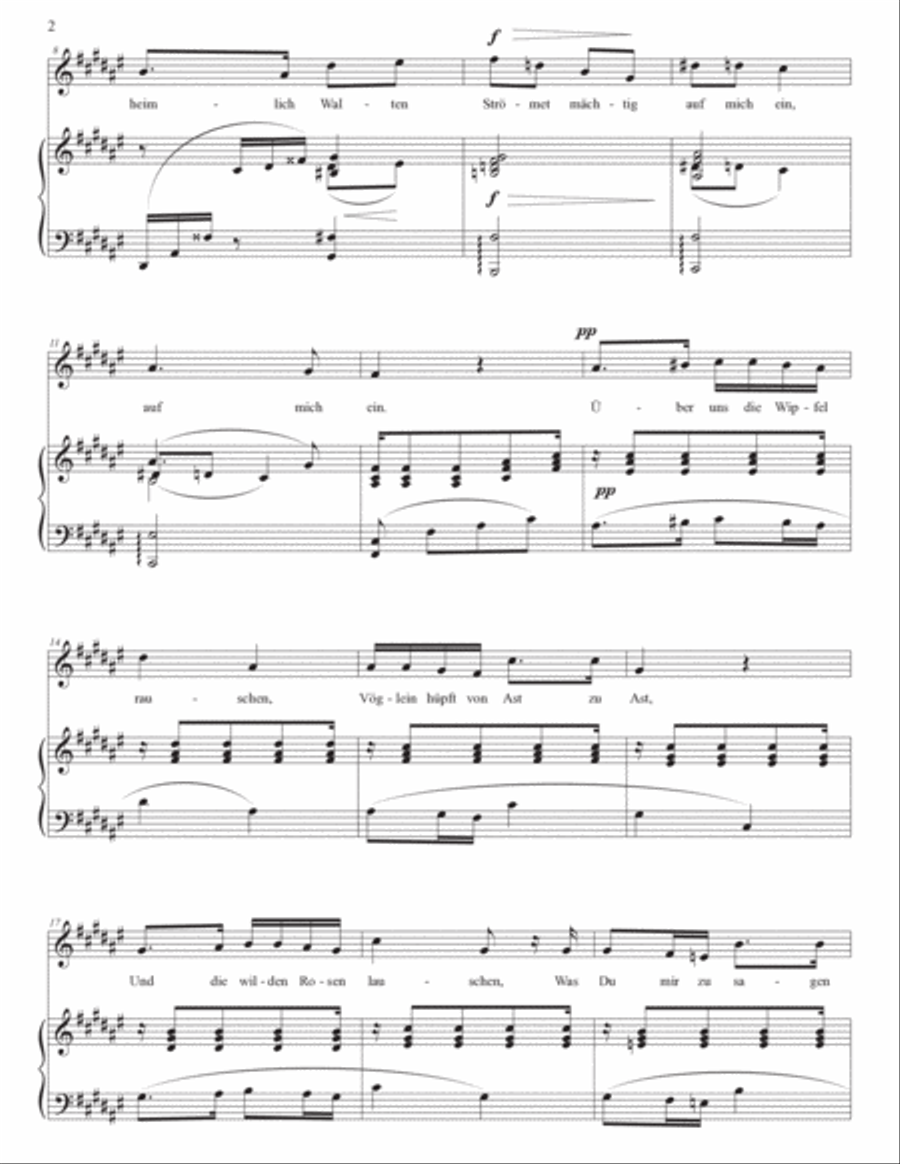 SJÖGREN: Jahrlang möcht' ich so Dich halten, Op. 12 no. 2 (transposed to F-sharp major) Voice scores gallery preview page 3