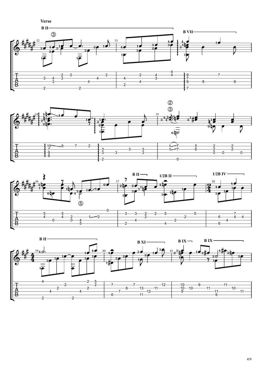 Pelangi Acoustic Guitar scores gallery preview page 4