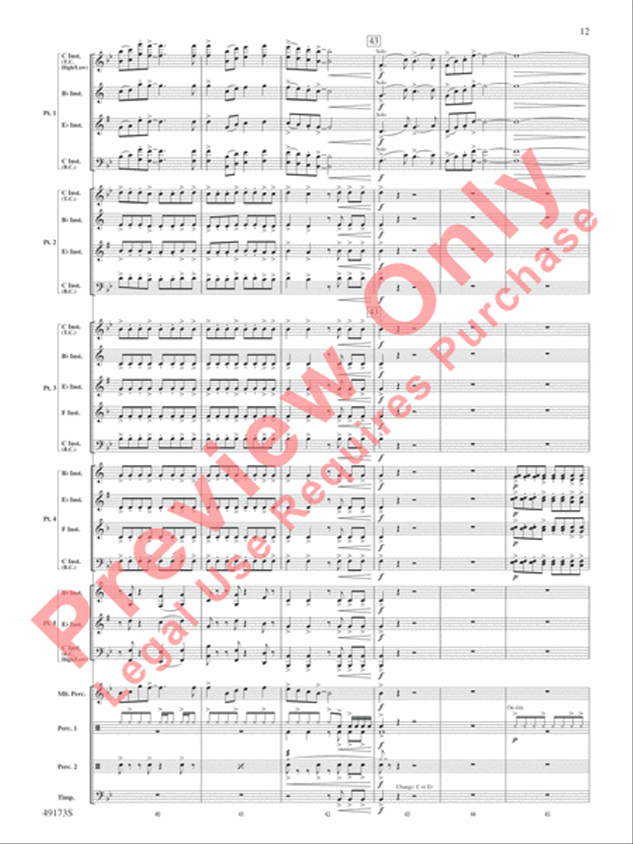 Shine Bright Concert Band scores gallery preview page 13