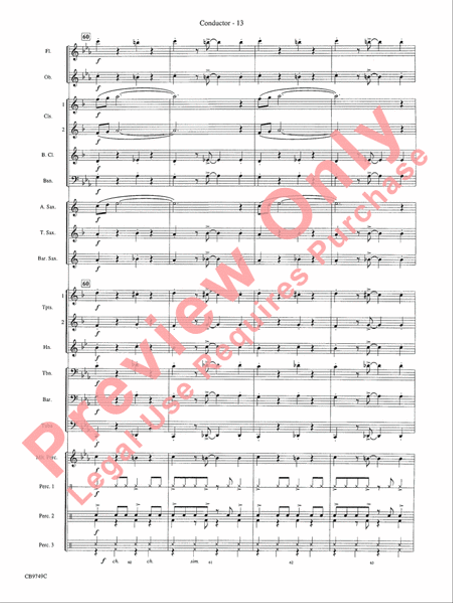 Sing, Sing, Sing Concert Band scores gallery preview page 15