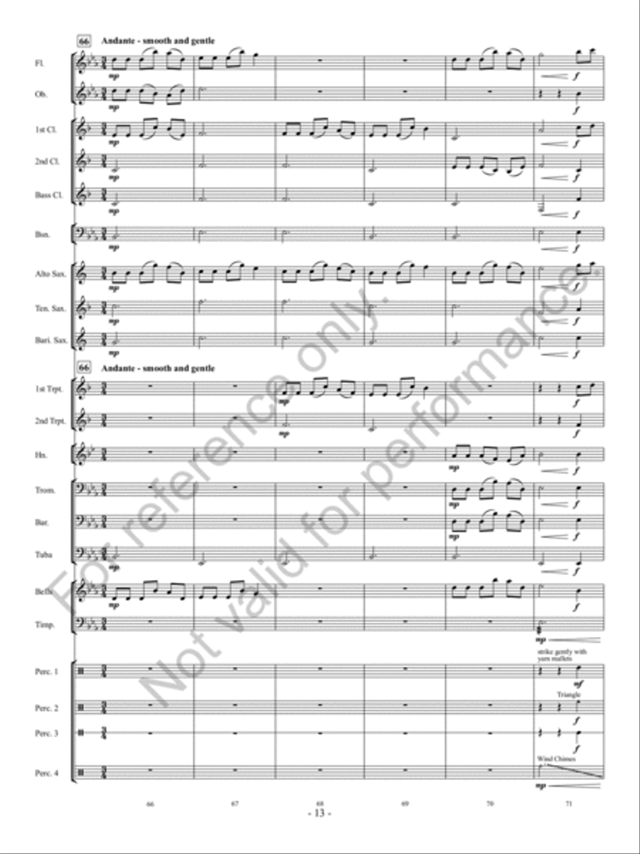 Cowbell Lullaby Concert Band scores gallery preview page 14