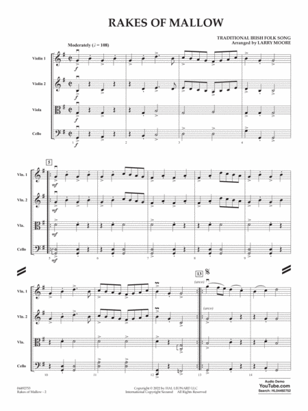 Rakes of Mallow (arr. Larry Moore) - Conductor Score (Full Score)