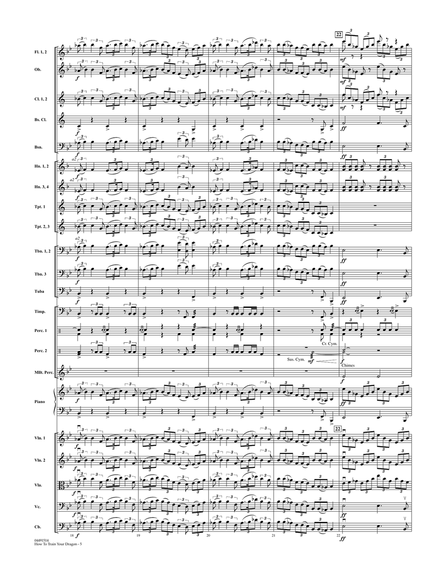 How to Train Your Dragon - Conductor Score (Full Score) Full Orchestra scores gallery preview page 5