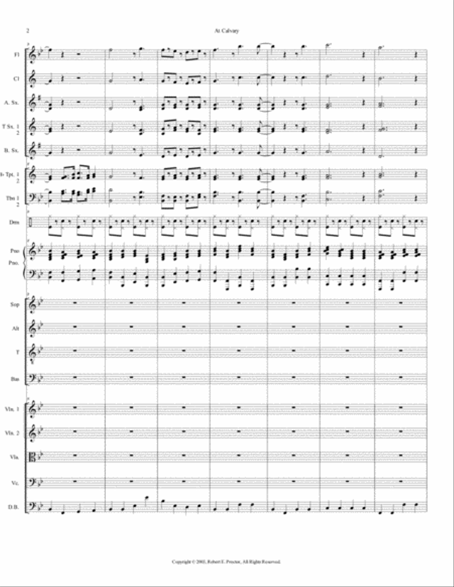 At Calvary 4-Part scores gallery preview page 2