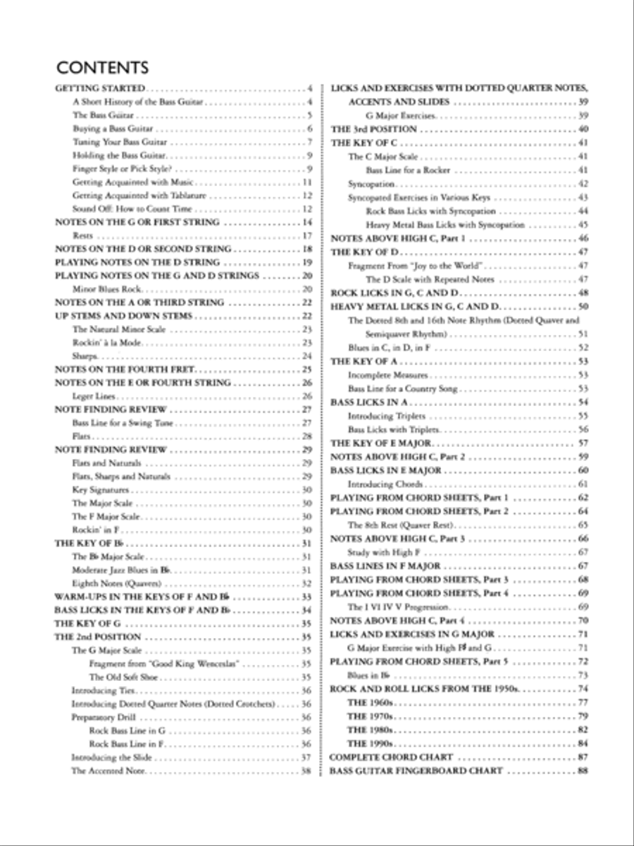 Basix Bass Method - Book/CD Bass Guitar Tablature scores gallery preview page 4