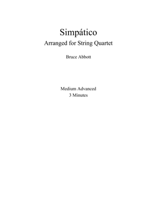 Simpático (Arranged for String Quartet)