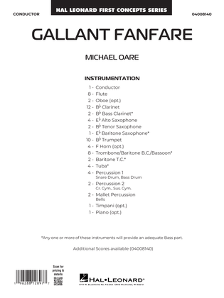 Book cover for Gallant Fanfare - Conductor Score (Full Score)