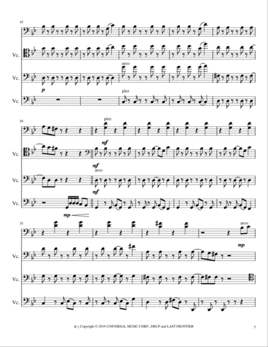 Bad Guy Small Ensemble scores gallery preview page 5