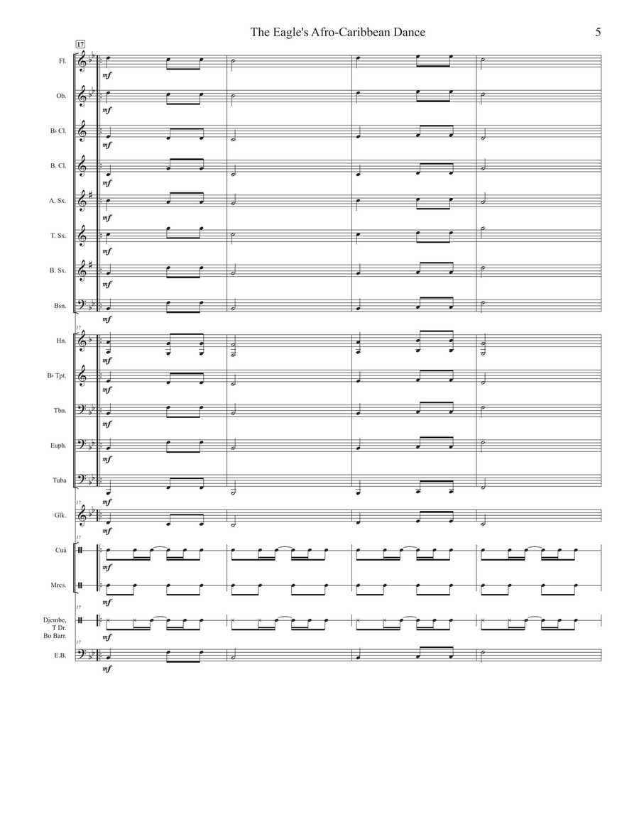 The Eagle's Afro-Caribbean Dance For Beginner Concert Band Concert Band scores gallery preview page 6