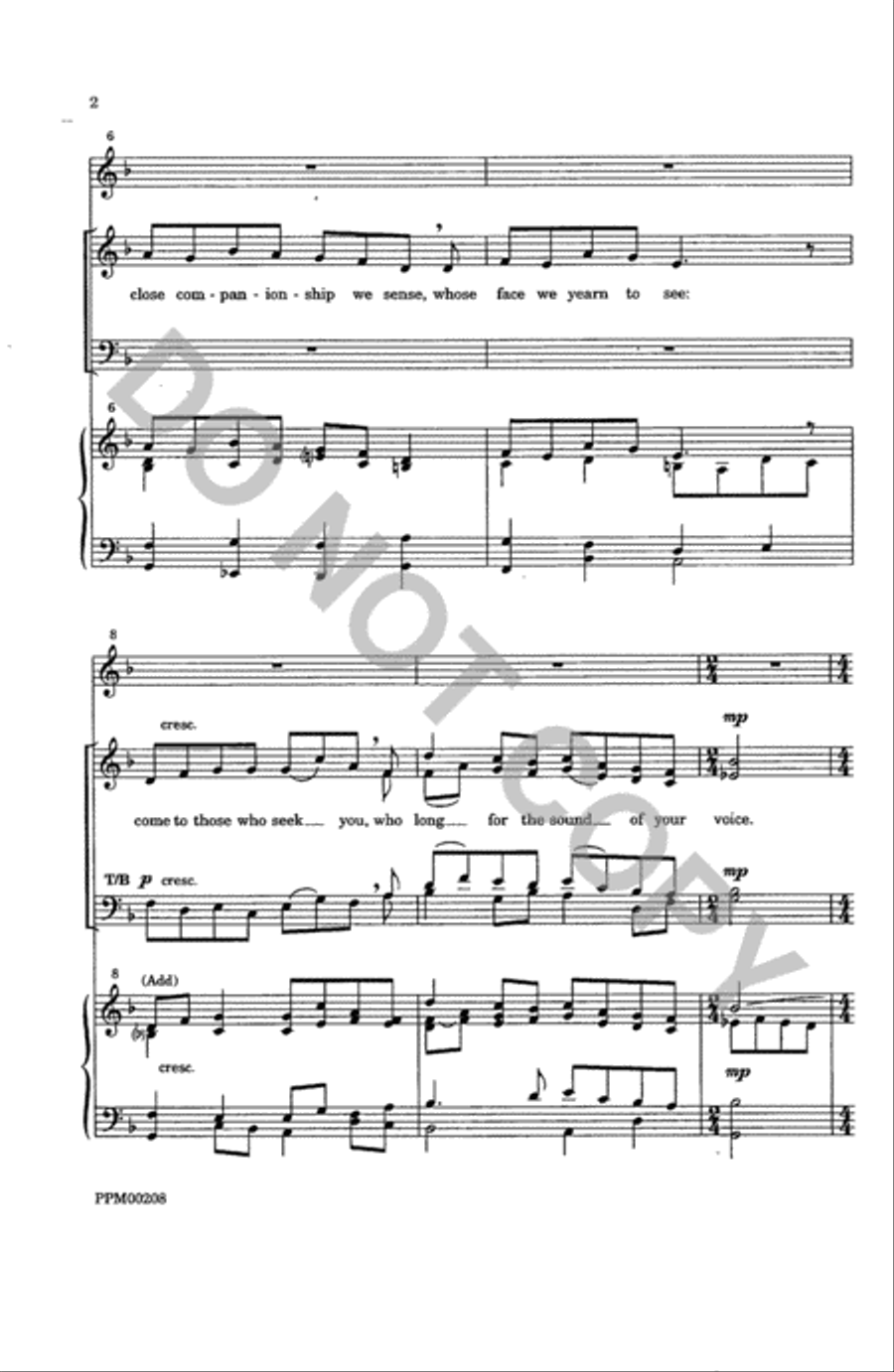 Pervasive Never-absent One 4-Part scores gallery preview page 3