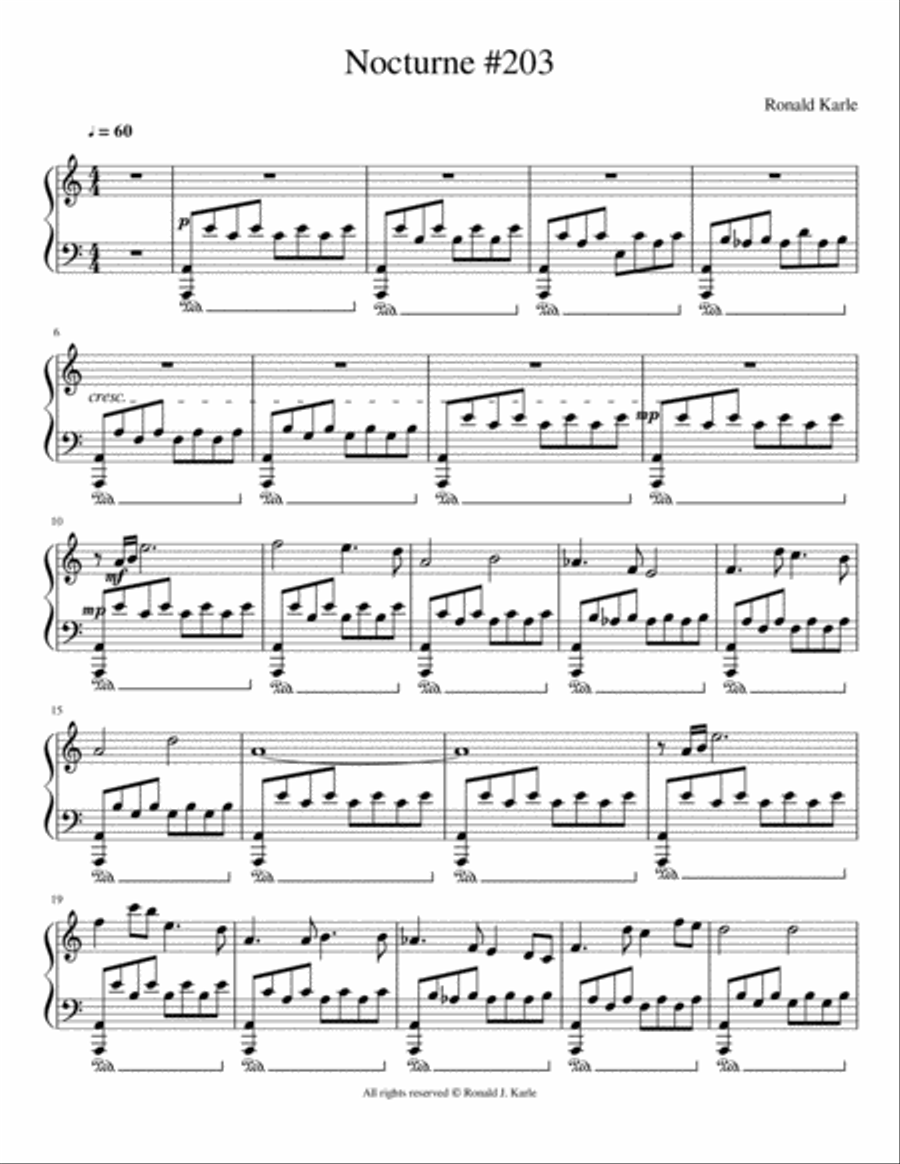 Nocturne #203 Piano Method scores gallery preview page 1