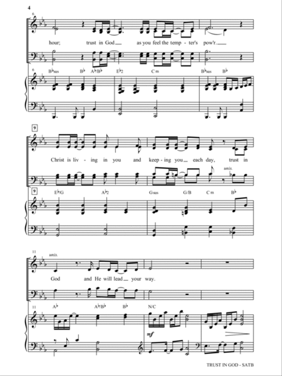 Trust In God Trust In God 4-Part scores gallery preview page 2