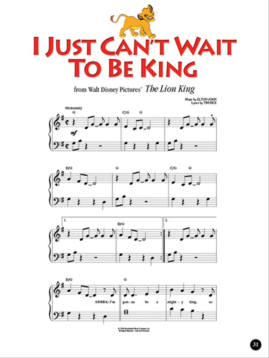 Disney's My First Songbook – Volume 5 Easy Piano scores gallery preview page 5