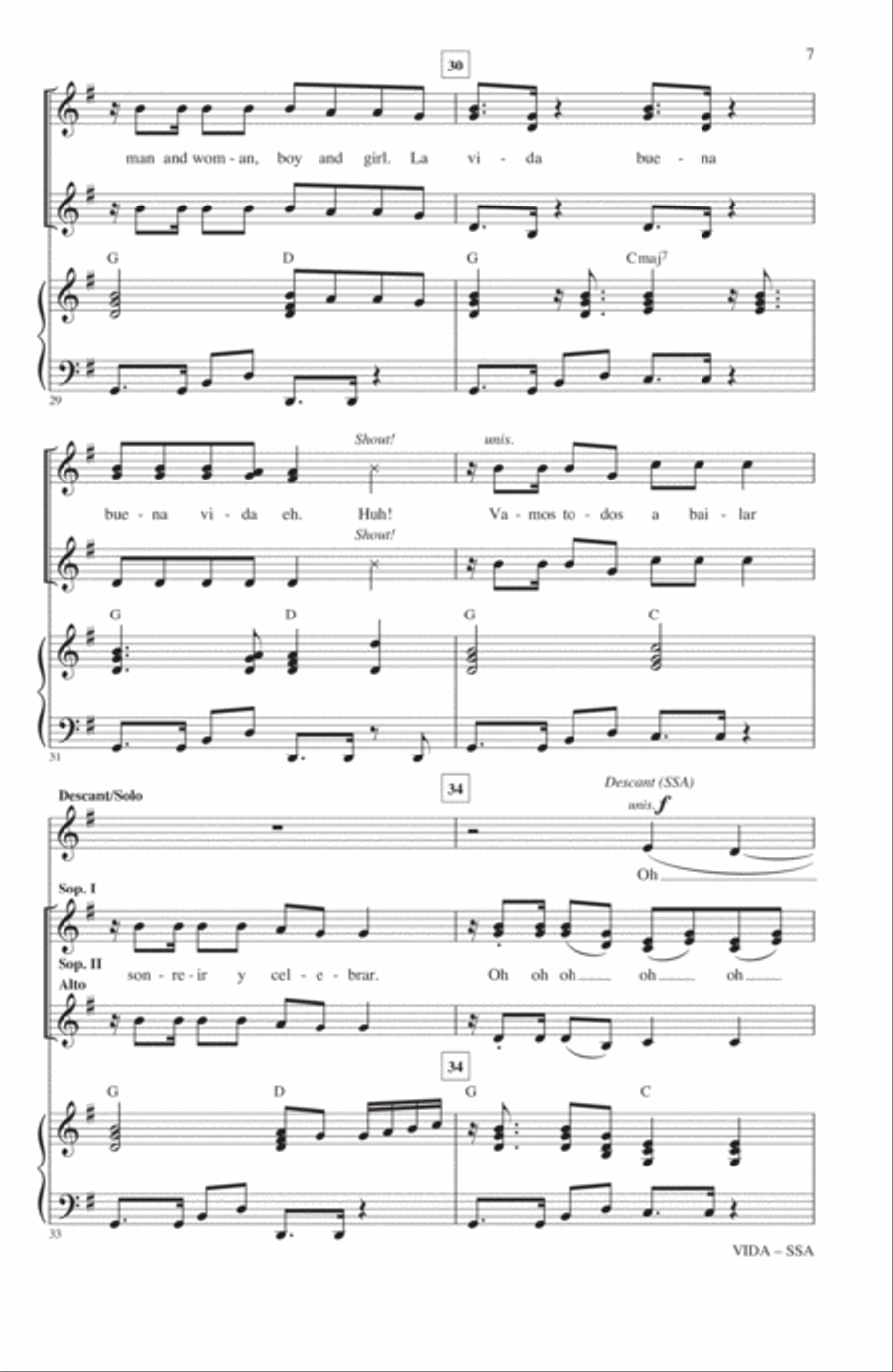 Vida Vida SSA scores gallery preview page 6