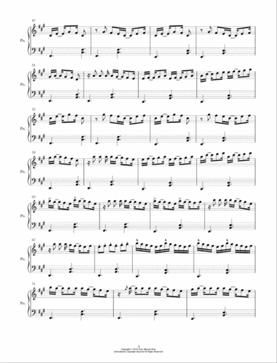 Beats without harmony Piano Solo scores gallery preview page 3