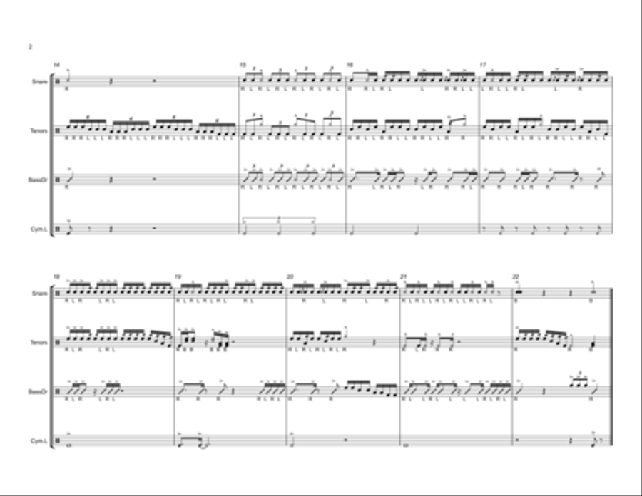 Drum Line Cadence - Slam It! Percussion Ensemble scores gallery preview page 2