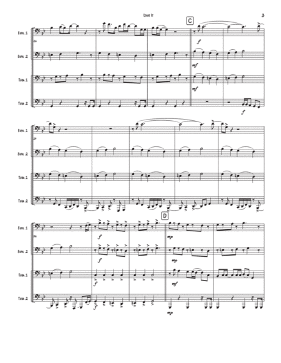 Leave It Leave It Brass Quartet scores gallery preview page 3
