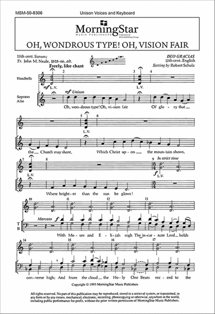 Oh, Wondrous Type! Oh, Vision Fair 4-Part scores gallery preview page 1