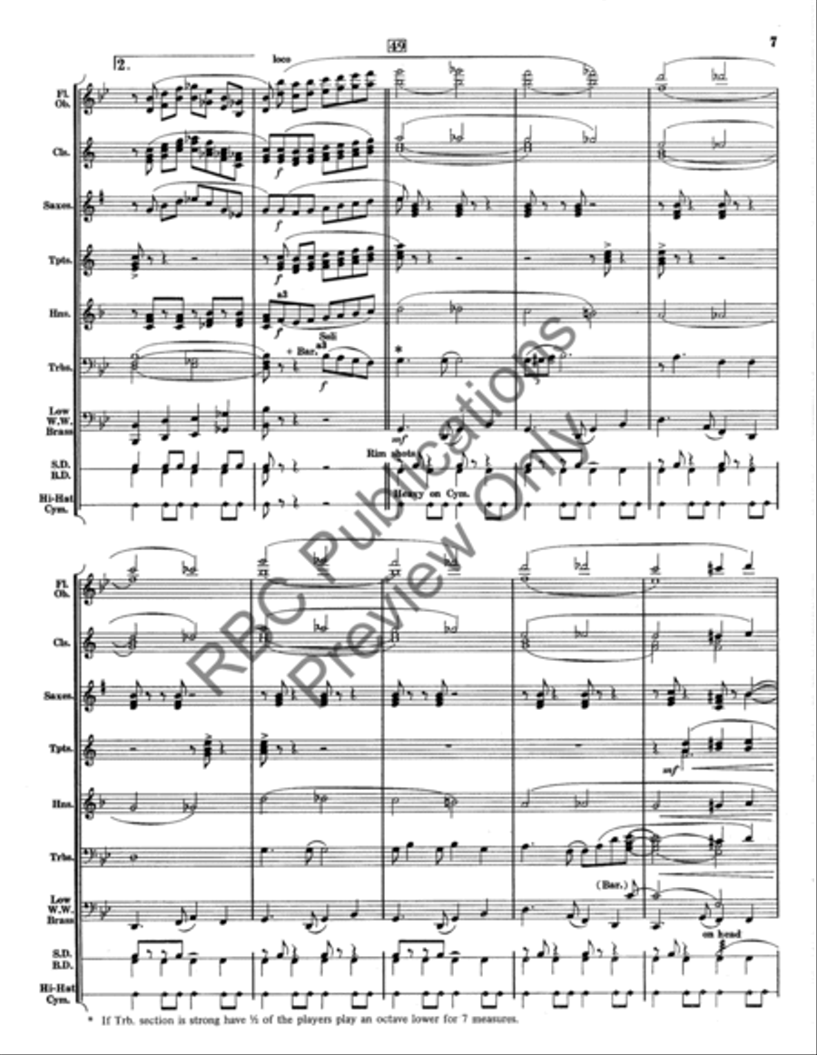 Lonesome Road (Score) Concert Band scores gallery preview page 8