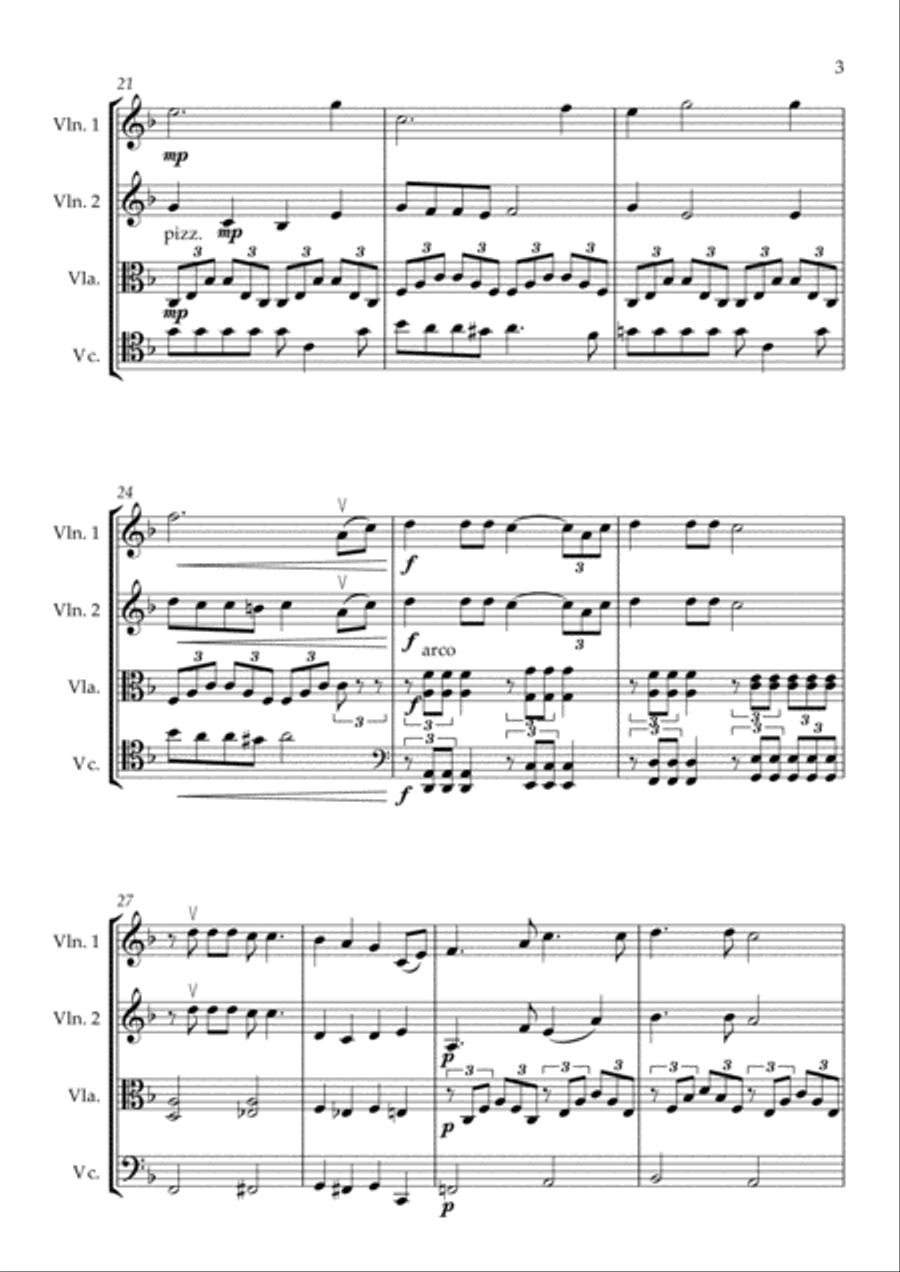 What A Wonderful World String Quartet scores gallery preview page 3