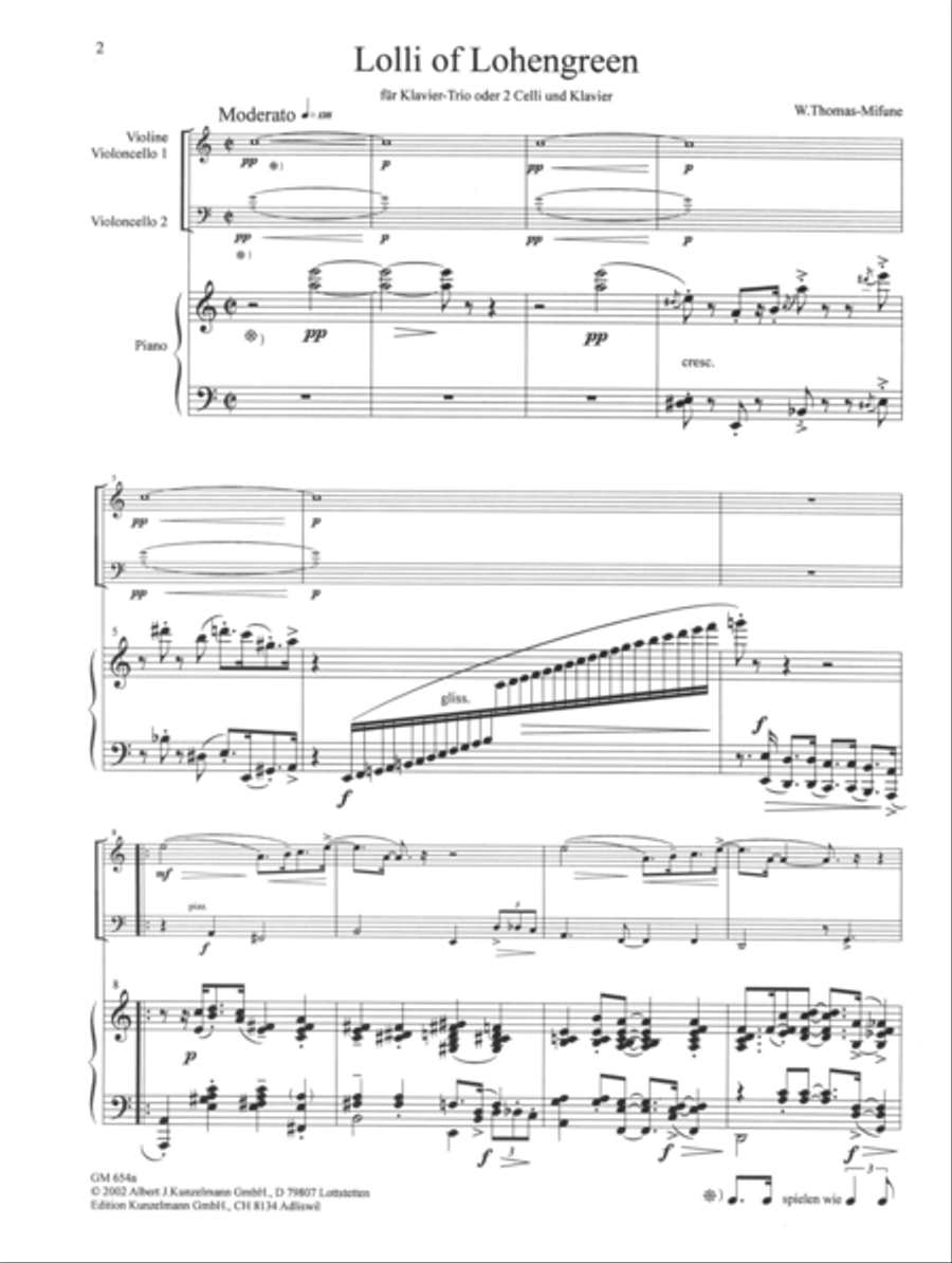 Lolli of Lohengreen Piano Trio scores gallery preview page 2