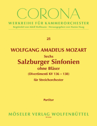 Book cover for Drei Salzburger Sinfonien KV 136-138