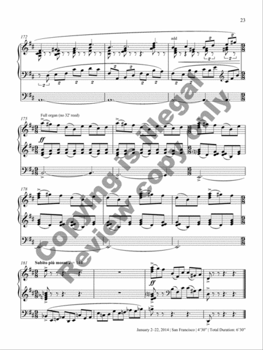 Chorale and Gigue Organ Solo scores gallery preview page 28