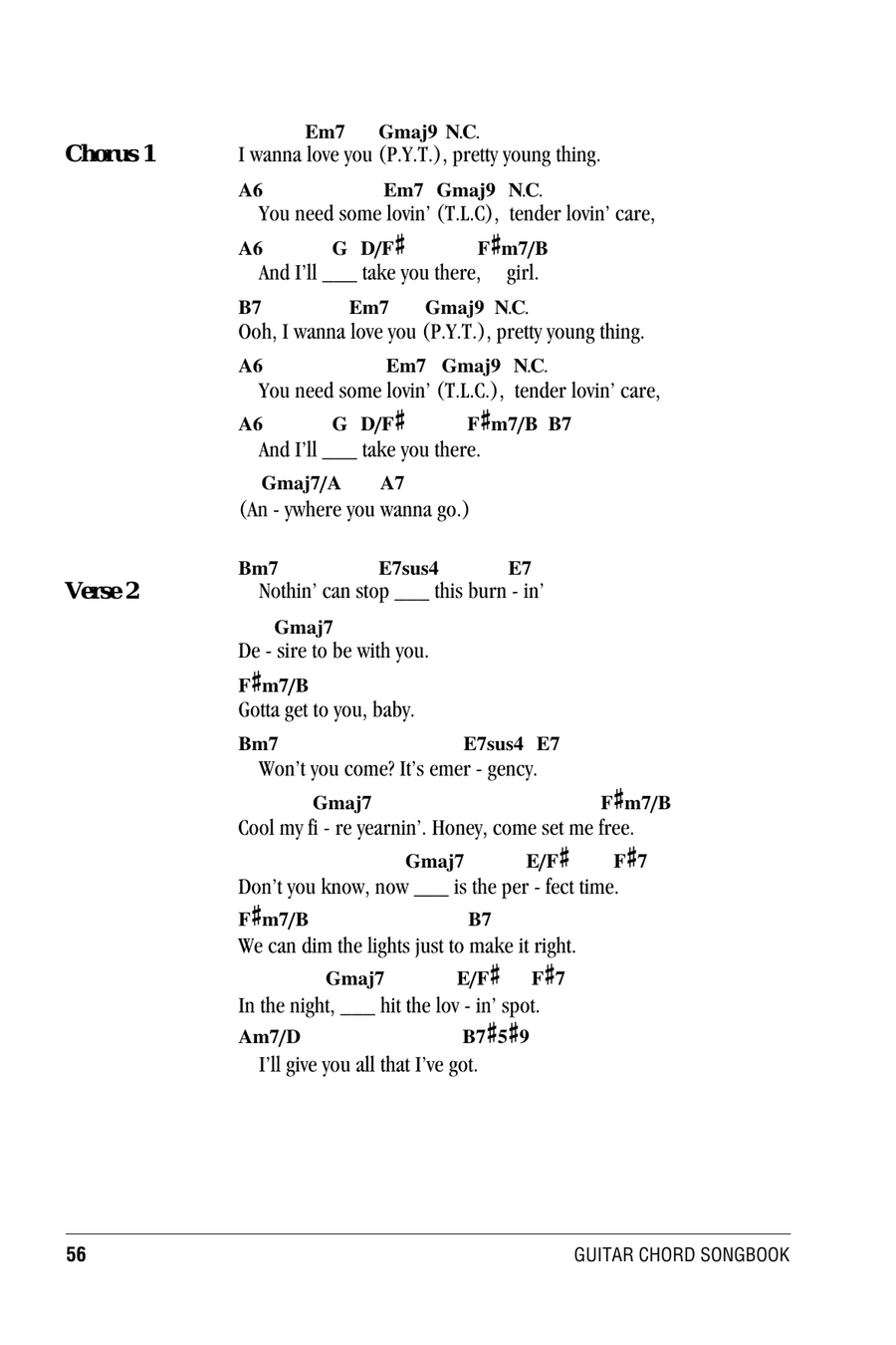 P.Y.T. (Pretty Young Thing) Acoustic Guitar scores gallery preview page 2