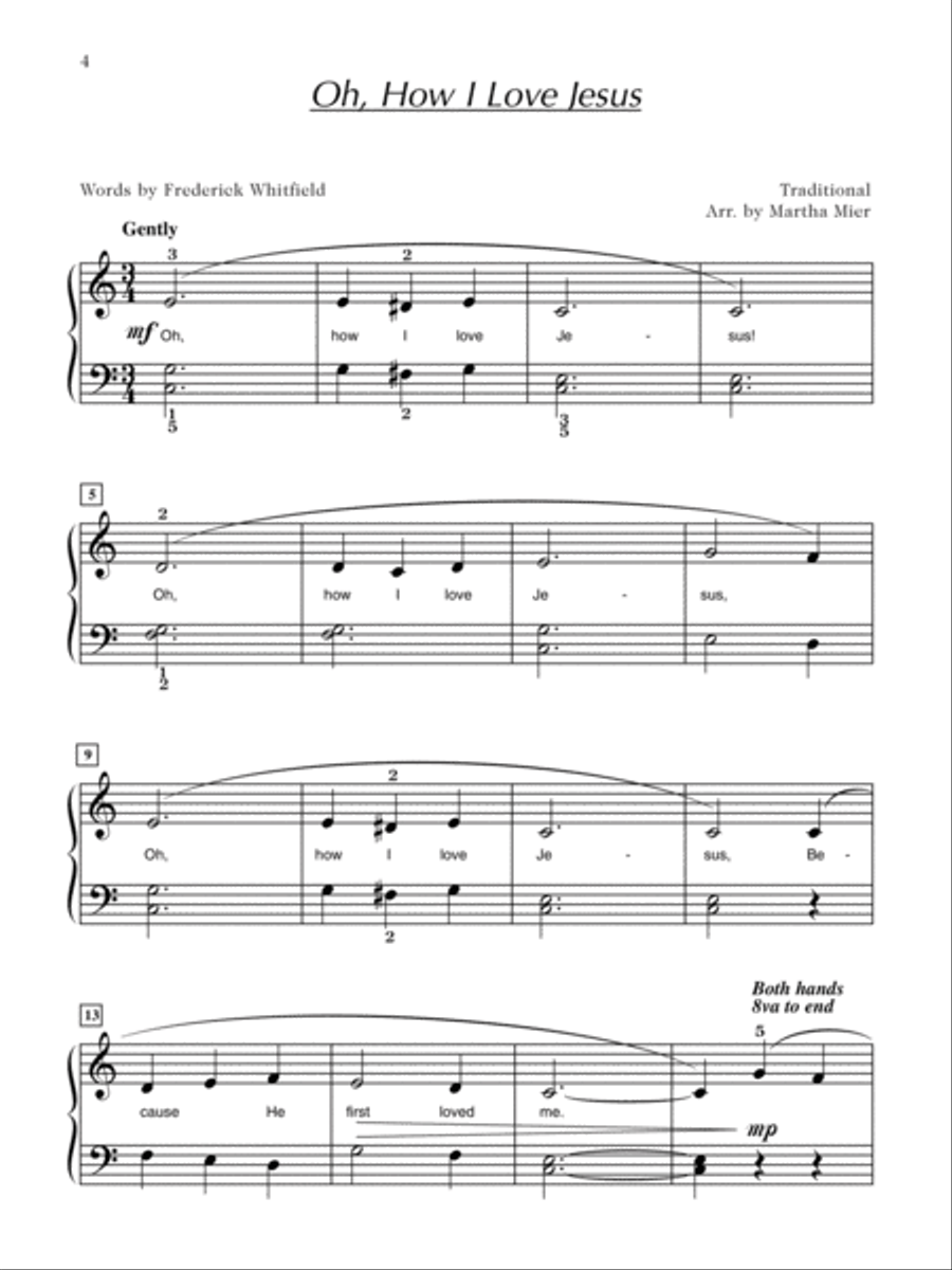 Easy Hymns and Spirituals, Book 2 Easy Piano scores gallery preview page 4