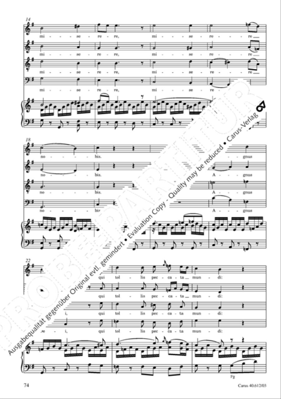 Harmoniemesse in B 4-Part scores gallery preview page 75