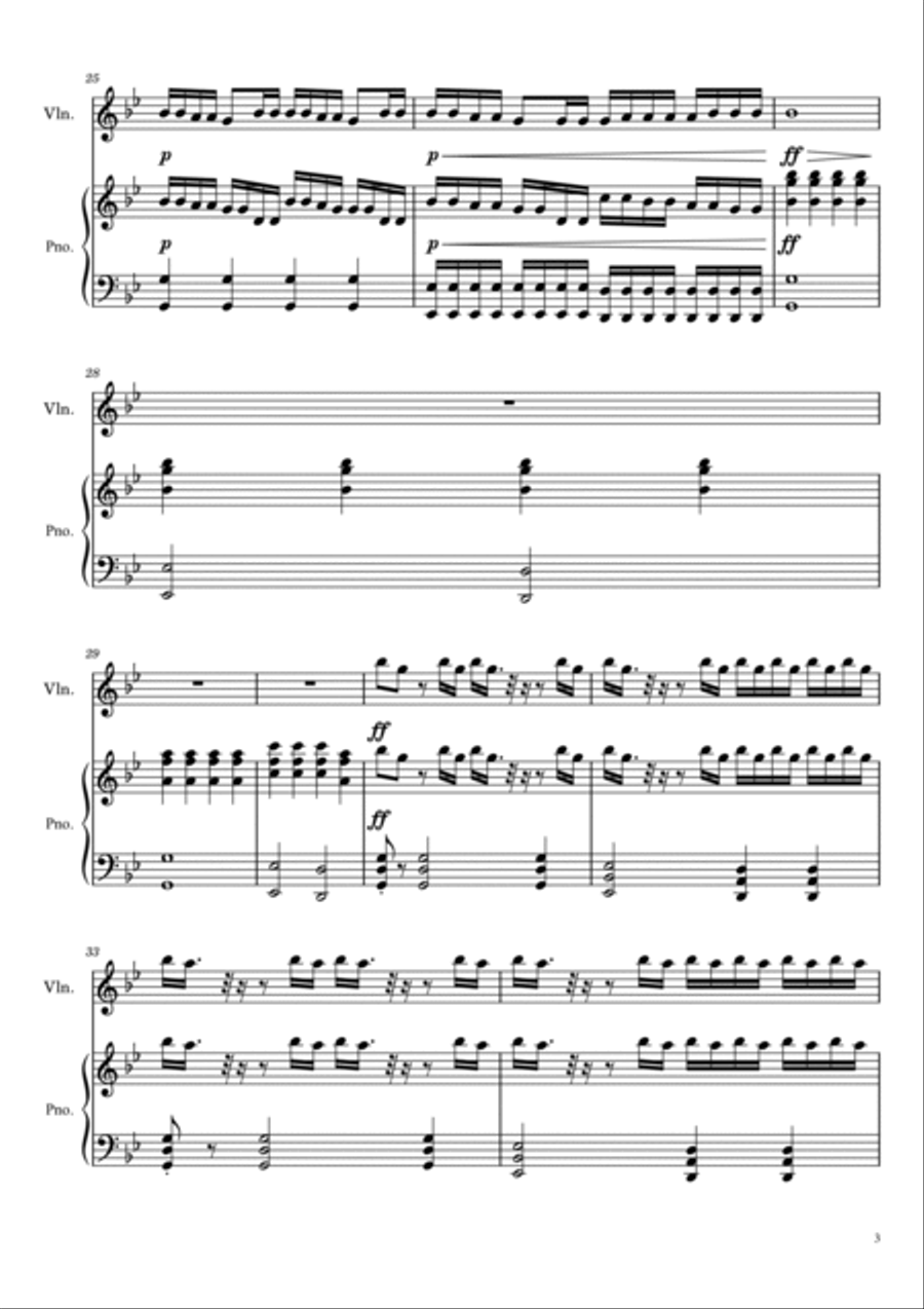 Requiem For A Dream Violin Solo scores gallery preview page 3