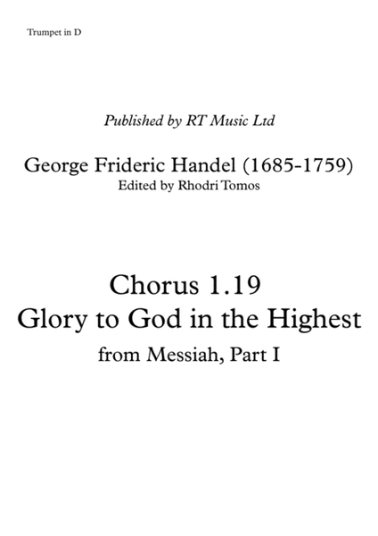 Handel's Messiah HWV56 - trumpet 1 parts