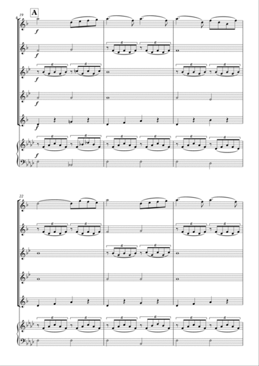 Swan Lake Saxophone Quintet scores gallery preview page 4