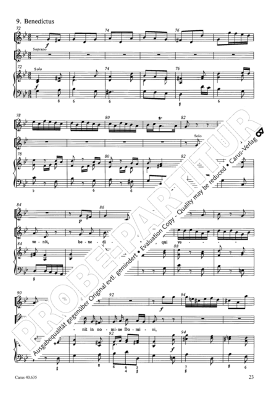 Missa civilis in B 3-Part scores gallery preview page 32