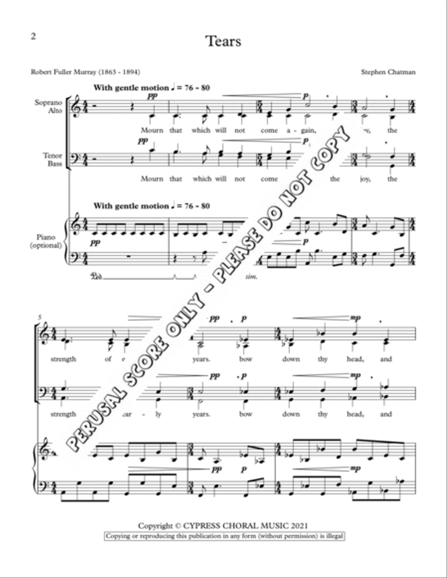 Tears 4-Part scores gallery preview page 2
