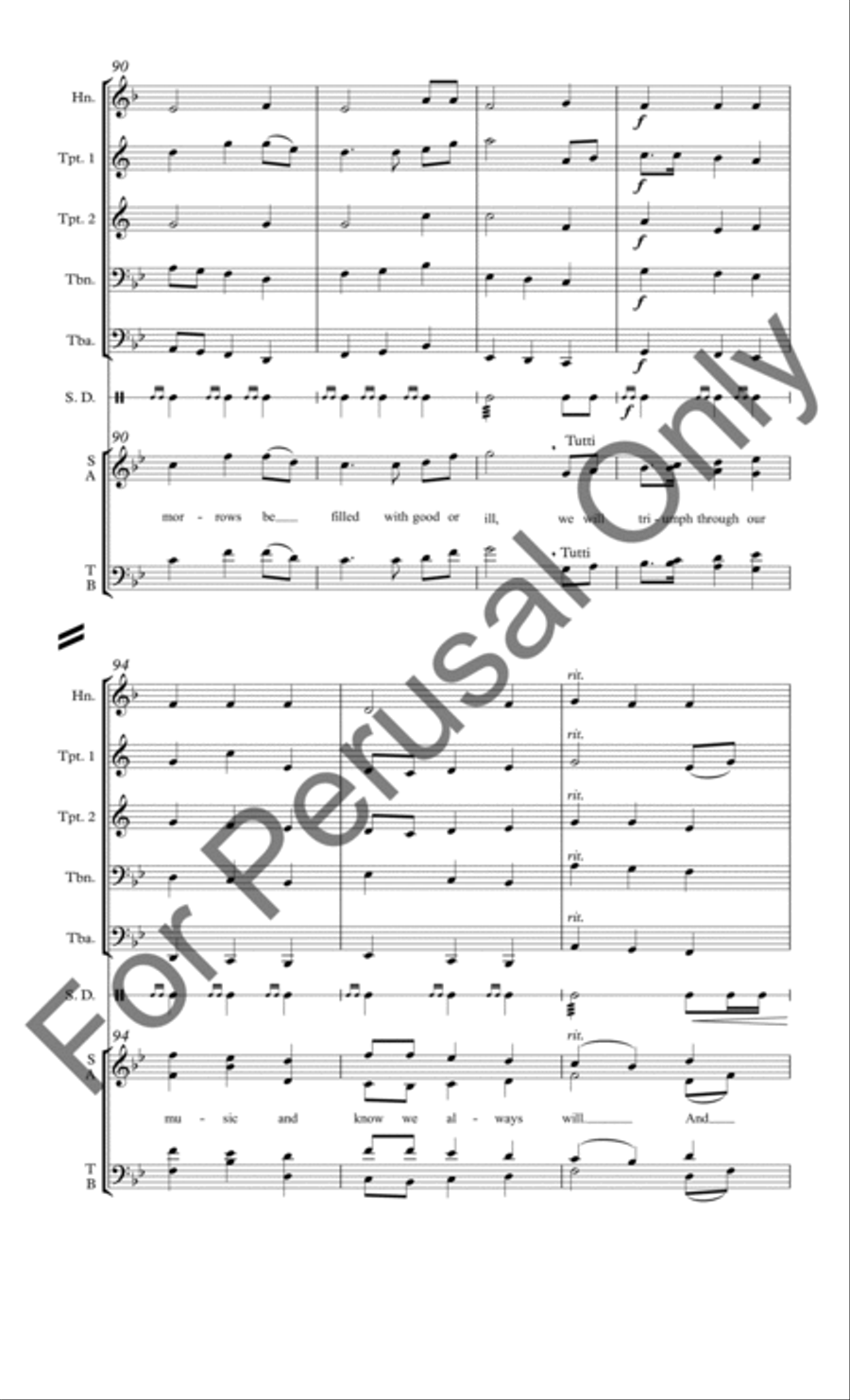 We Thank You for the Music (Brass Score/Parts) Choir scores gallery preview page 14