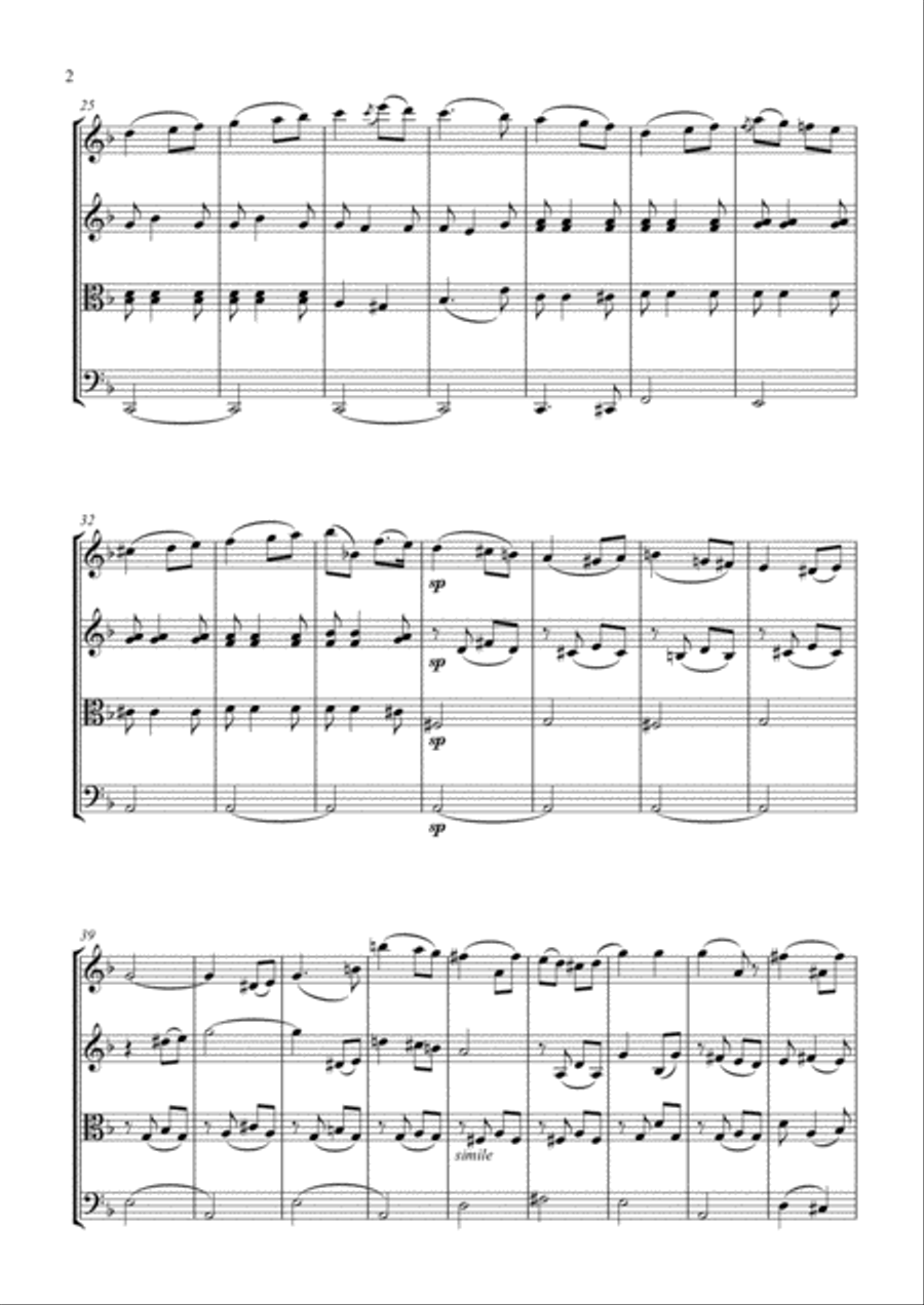 Salut D'amour String Quartet scores gallery preview page 3