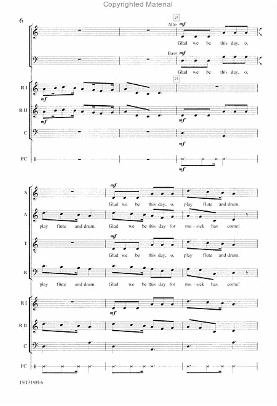 Glad We Be This Day 4-Part scores gallery preview page 5