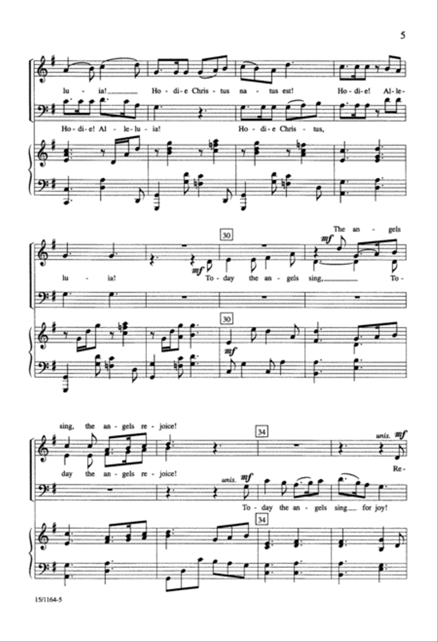 Hodie! Alleluia! 4-Part scores gallery preview page 5