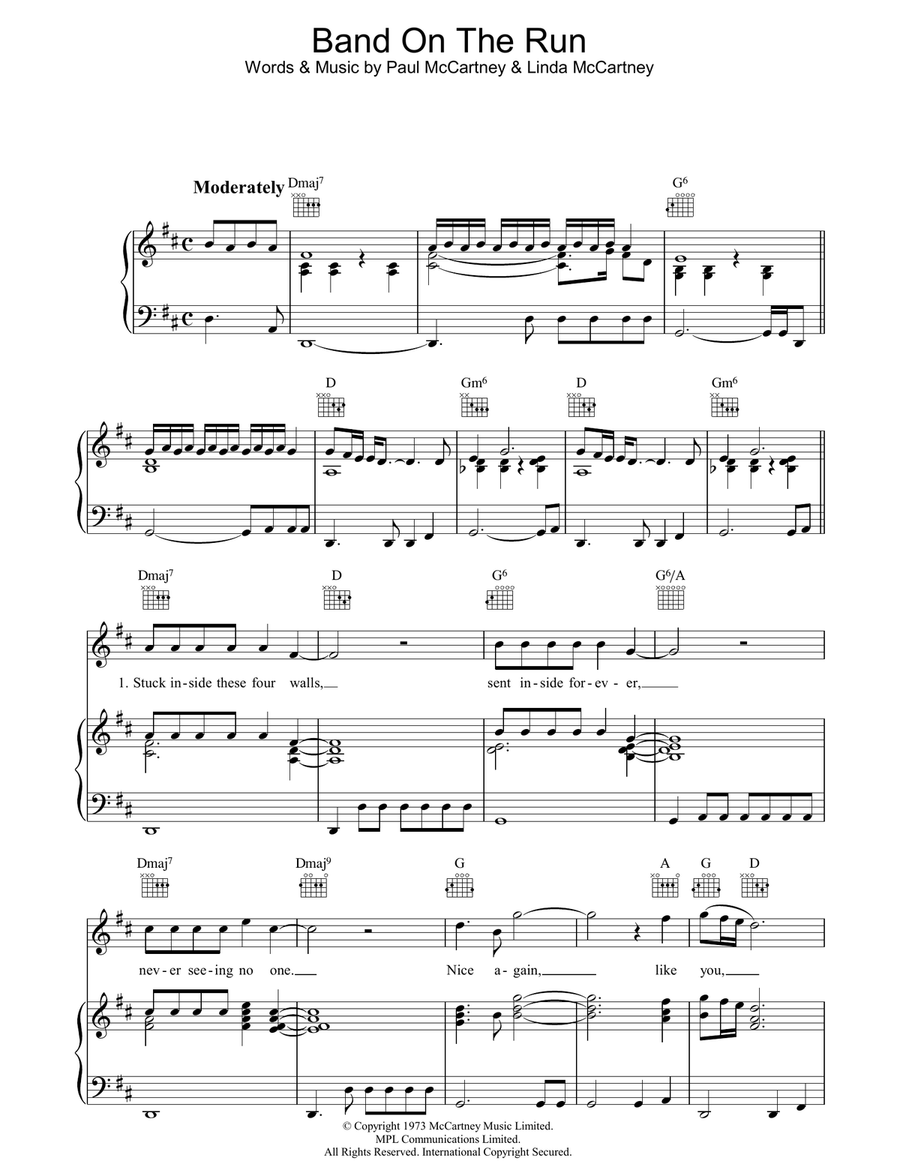 Band On The Run Band On The Run Acoustic Guitar scores gallery preview page 1