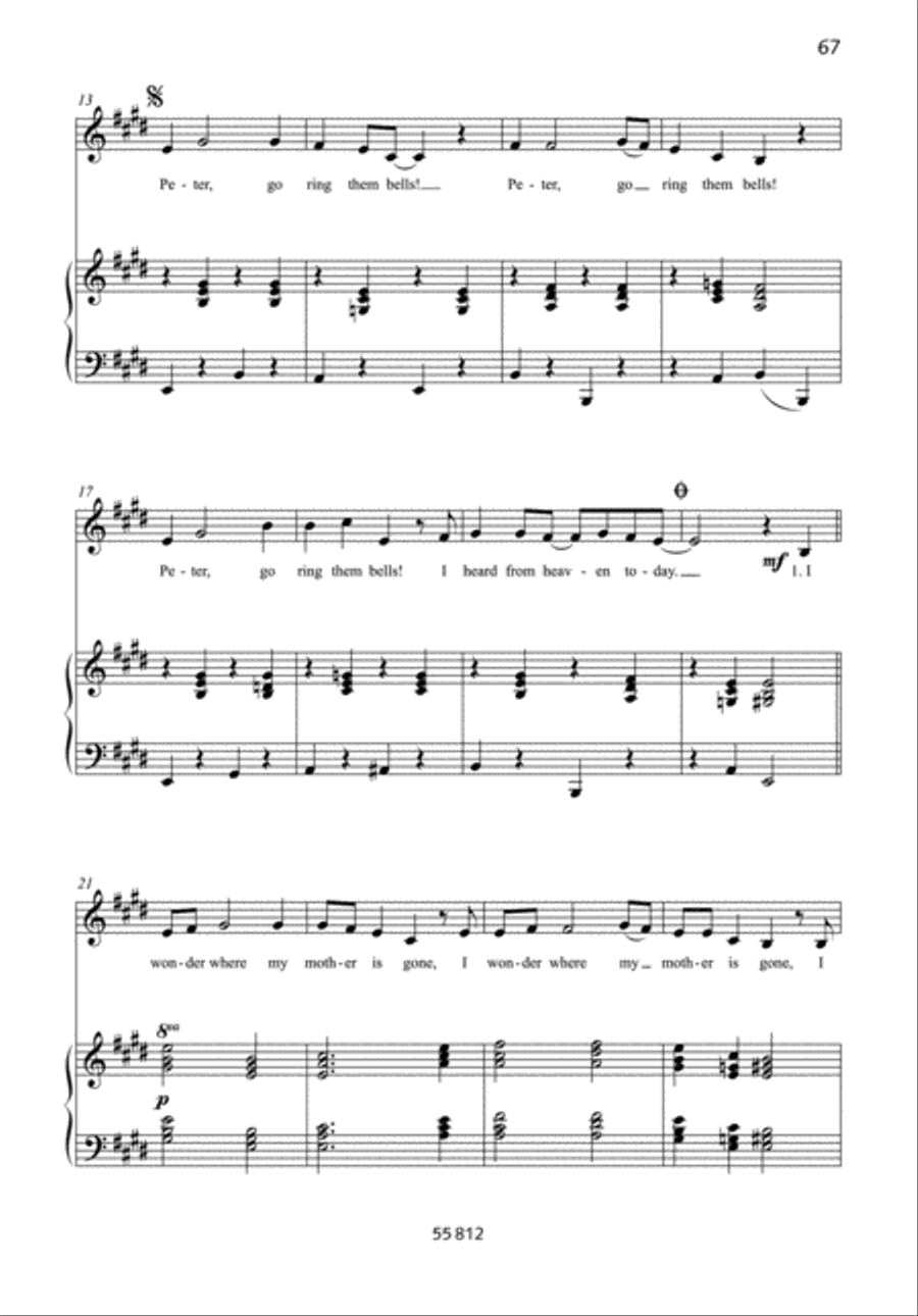 Oh Peter, go ring them bells Voice Solo scores gallery preview page 2