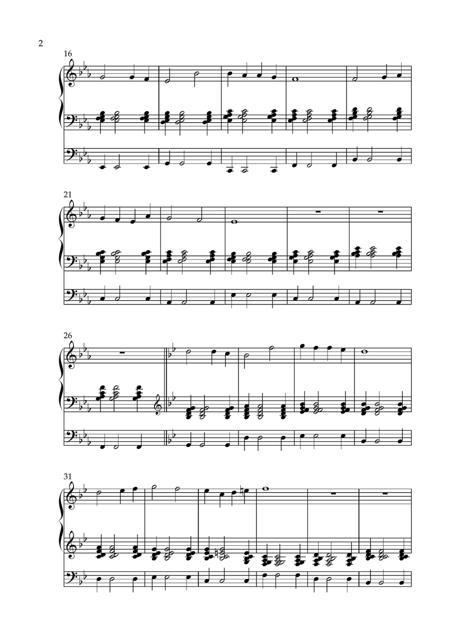 Meditation on Abide with Me, Op. 30 (Organ Solo) by Ausra Motuzaite-Pinkeviciene (2024) Organ Solo scores gallery preview page 2