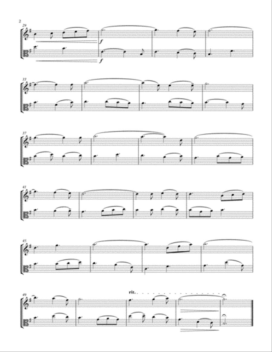 O Holy Night Violin Viola Duet-Two Tonalities Included String Duet scores gallery preview page 2