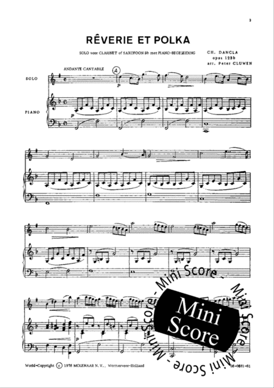 Reverie et Polka Clarinet scores gallery preview page 5