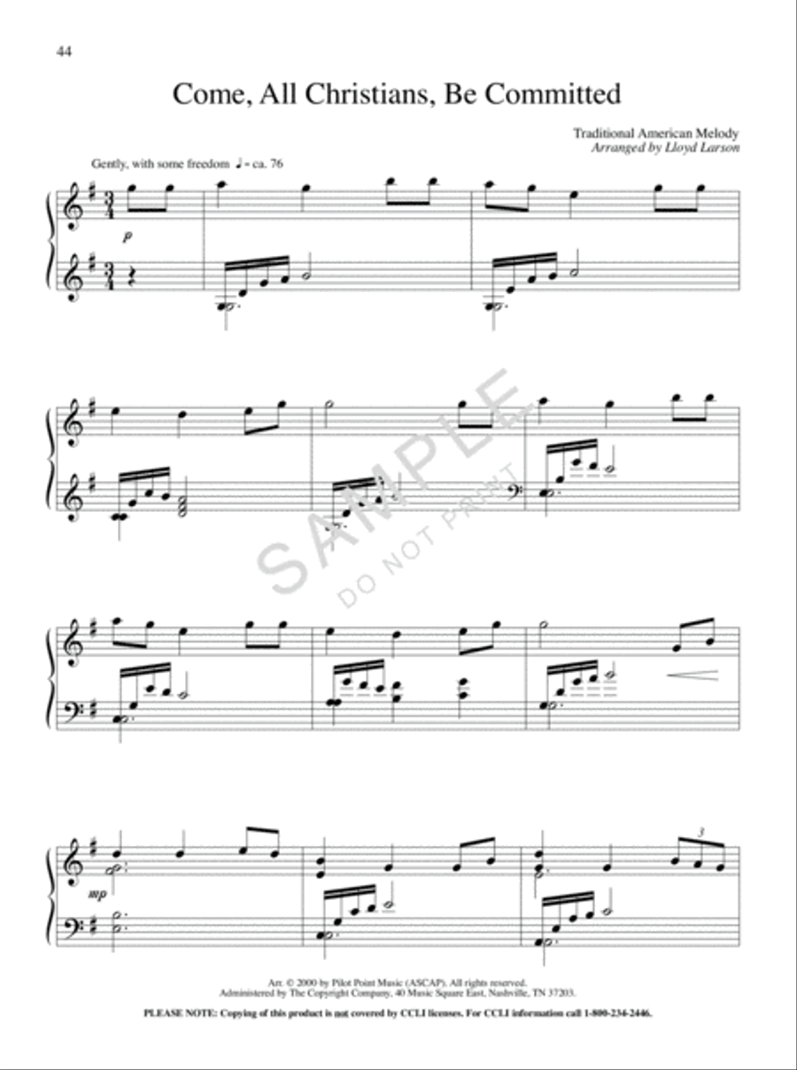 Enduring Praise Piano Solo scores gallery preview page 2