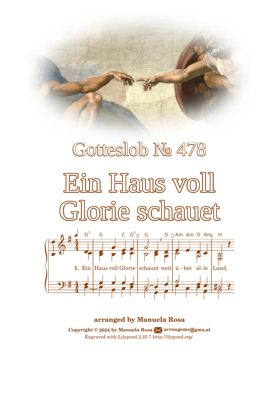 Ein Haus voll Glorie schauet (Gotteslob 478) Piano Solo scores gallery preview page 1
