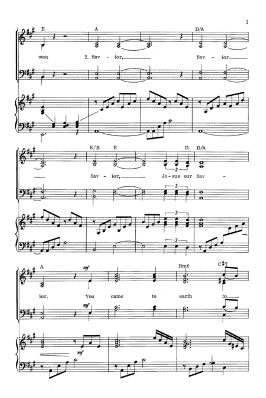 Jesus, Savior, Redeemer Jesus, Savior, Redeemer 4-Part scores gallery preview page 3